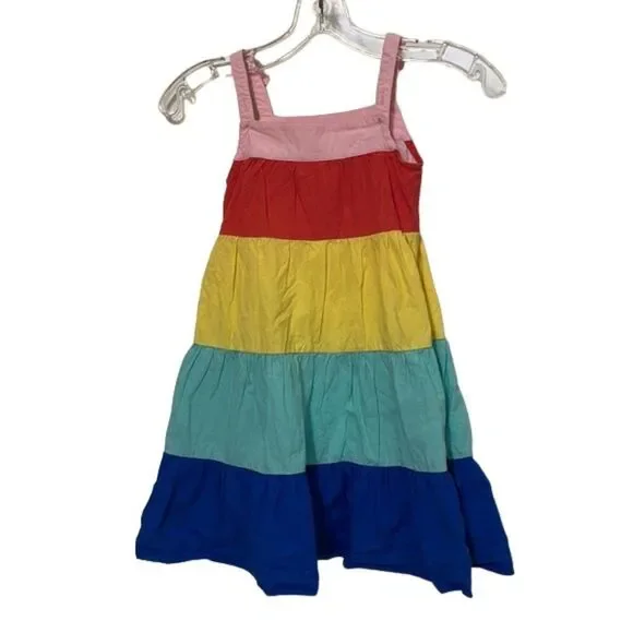 Hanna Andersson Colorblock Sundress Girls Size 5 Cotton Sleeveless Summer - Picture 6 of 11